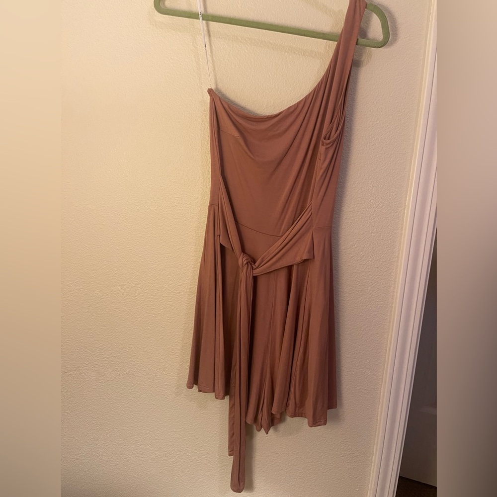 Lulus Rose One Shoulder Romper
